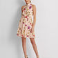 Ralph Lauren Women's Floral Chiffon Sleeveless Dress Pink Size 14