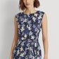 Ralph Lauren Women's Floral Crepe Dress Blue Size 12