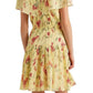 Ralph Lauren Women's Floral Crinkled Dress Yellow Size 16