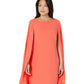 Ralph Lauren Women's Cape Georgette Cocktail Dress Orange Size 14