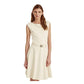 Ralph Lauren Women's Belted Ponte Dress Brown Size 14