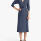 Ralph Lauren Women's Striped Jersey Dress Blue Size 14