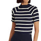 Ralph Lauren Women's Striped Short Sleeve Sweater Blue Size Large