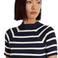 Ralph Lauren Women's Striped Short Sleeve Sweater Blue Size Large