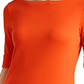 Ralph Lauren Women's Boat Neck Top Orange Size S