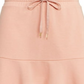Ralph Lauren Women's Embroidered Ruffled Elastic Waist Drawstring Unlined Knee Length A Line Skirt Pink Size X-Large