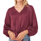 Vince Camuto Women's Tie Front Top Red Size Medium