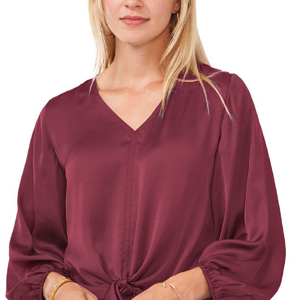 Vince Camuto Women's Tie Front Top Red Size Medium