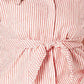 Ralph Lauren Women's Striped Tie Front Linen Shirt Red Size 1X