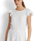 Ralph Lauren Women's Eyelet Jersey Dress White Size 4