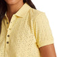 Ralph Lauren Women's Eyelet Jersey Polo Shirt Yellow Size X-Large