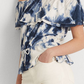 Ralph Lauren Women's Ruffled Elasticized Drawcord Waist Tie Dye Short Sleeve Off Shoulder Top White Size X-Large