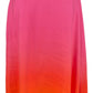 Ralph Lauren Women's Ombre Linen Blend Midi Skirt Pink Size 6