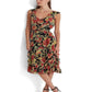 Ralph Lauren Women's Floral Crinkle Georgette Dress Black Size 12 Petite