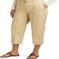 Ralph Lauren Women's Micro Sanded Twill Belted Wide Leg Pants Brown Size Petite Small
