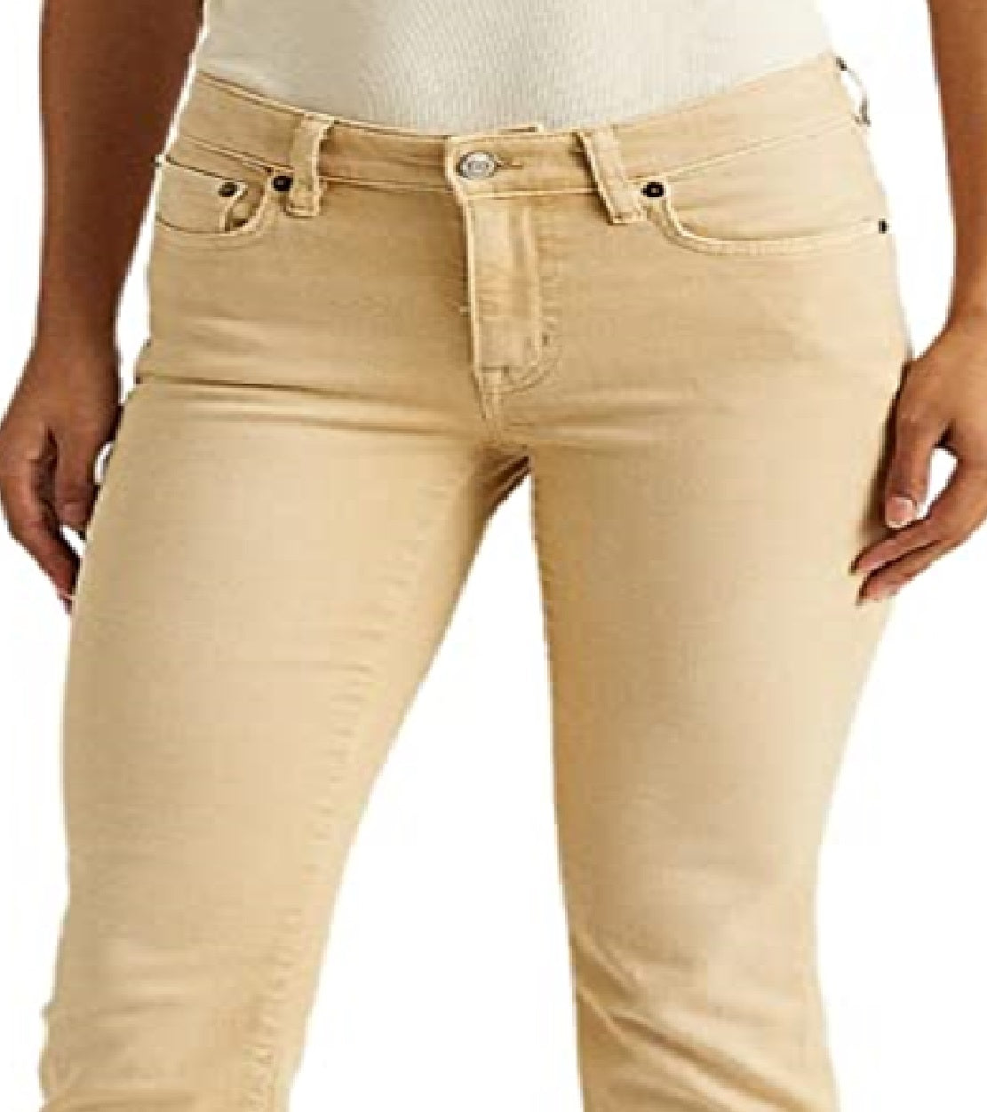 Ralph Lauren Women's Mid Rise Straight Jeans Brown Size 10