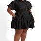 Ralph Lauren Women's Denim Short Sleeve Shirtdress Black Size 18W