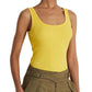 Ralph Lauren Women's Cotton Blend Tank Top Yellow Size X-Large