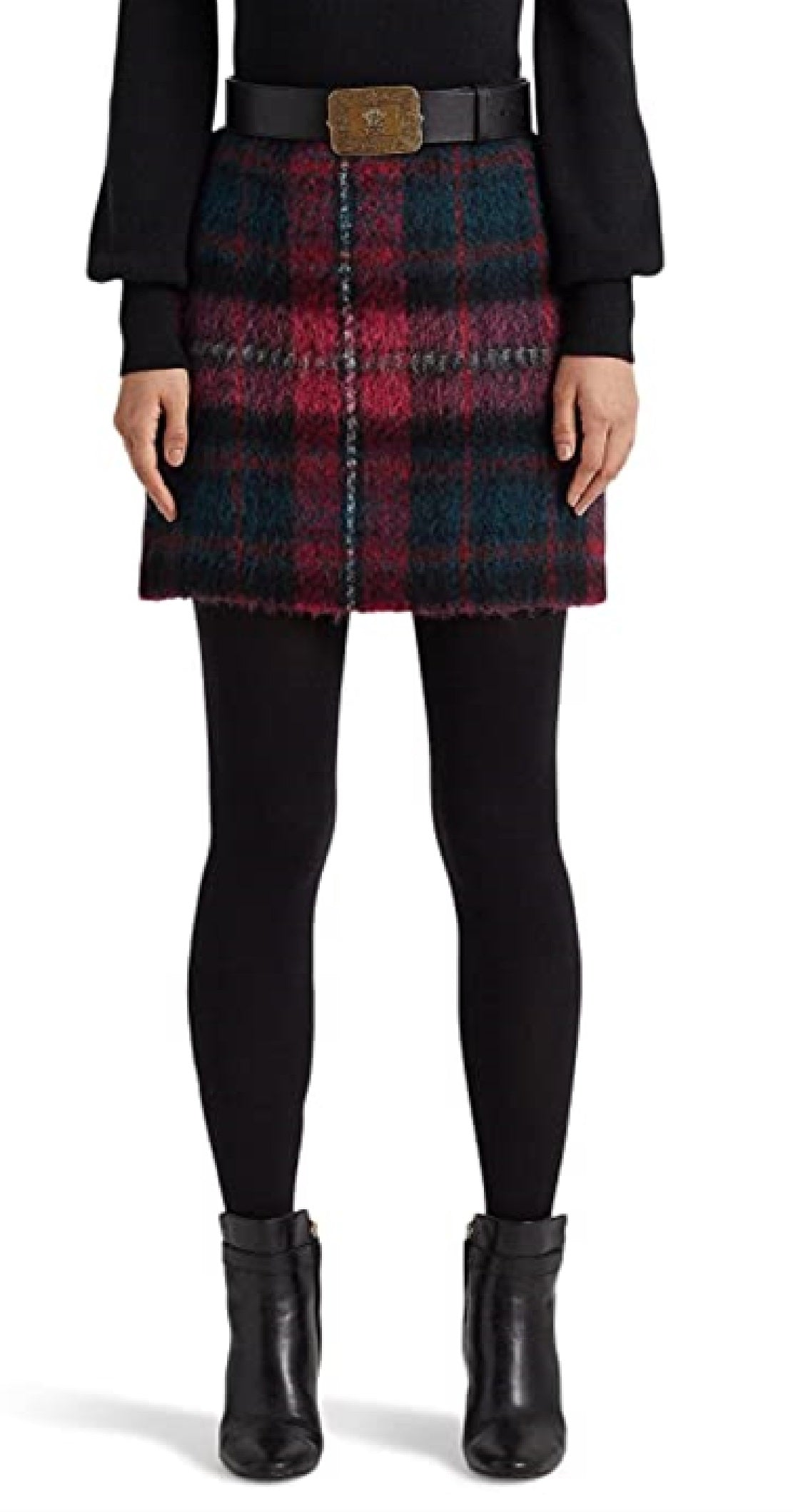 Ralph Lauren Women's Plaid Pencil Miniskirt Skirt Pink Size 2
