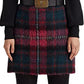 Ralph Lauren Women's Plaid Pencil Miniskirt Skirt Pink Size 2