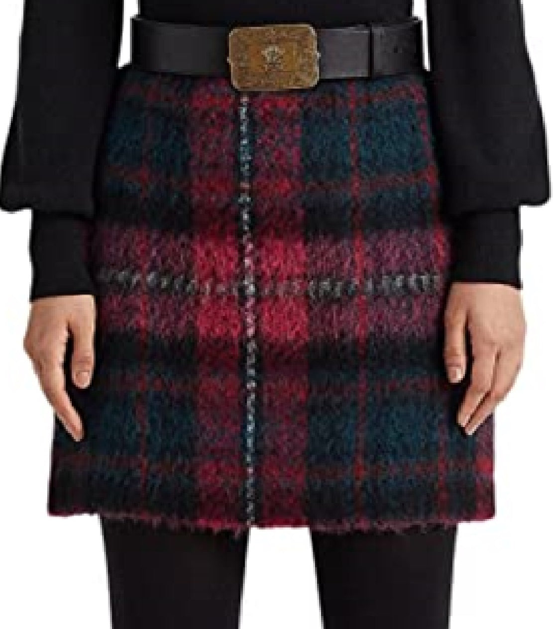 Ralph Lauren Women's Plaid Pencil Miniskirt Skirt Pink Size 2
