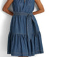 Ralph Lauren Women's Denim Sleeveless Dress Blue Size 2 Petite