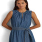 Ralph Lauren Women's Denim Sleeveless Dress Blue Size 2 Petite