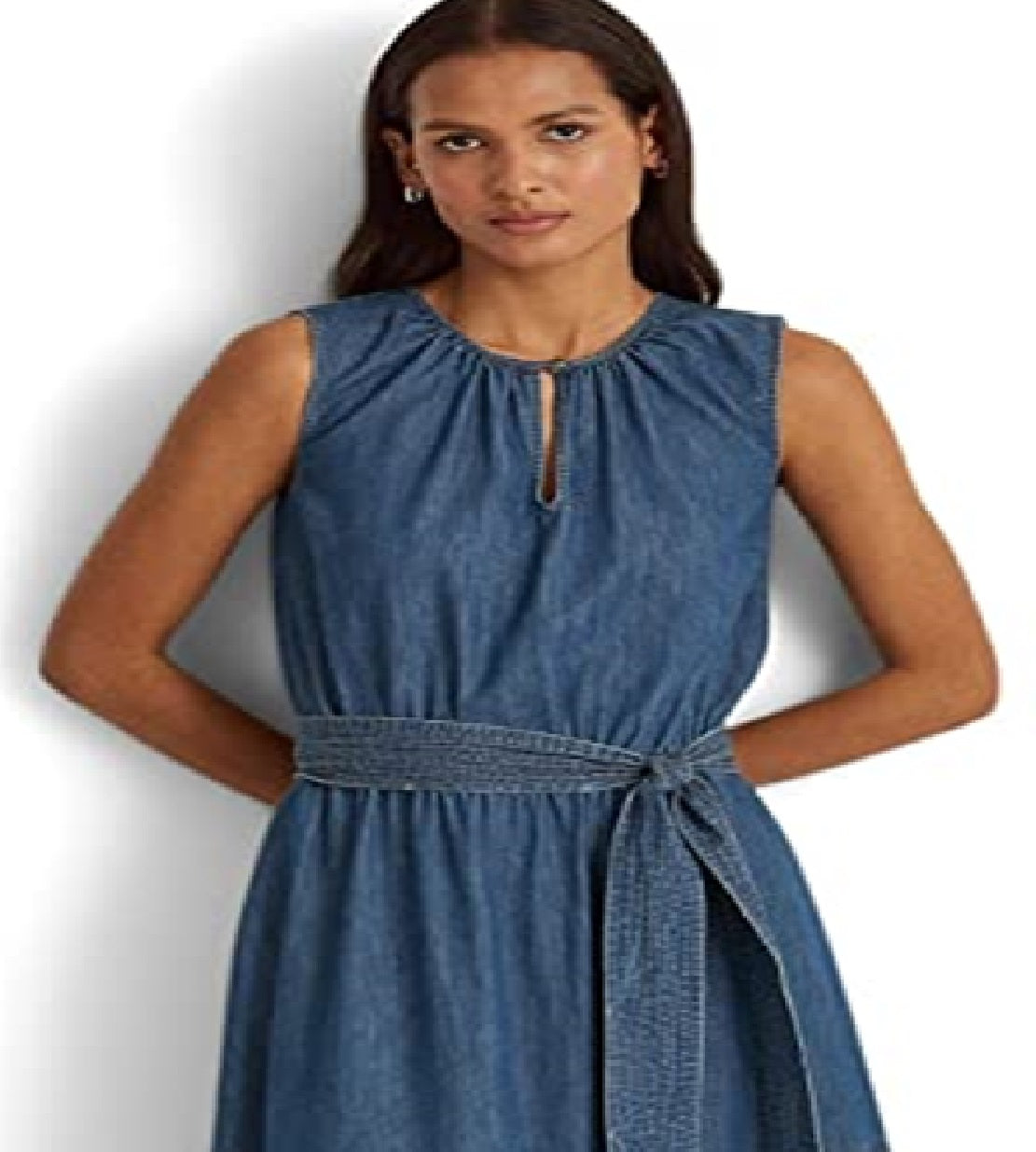 Ralph Lauren Women's Denim Sleeveless Dress Blue Size 2 Petite