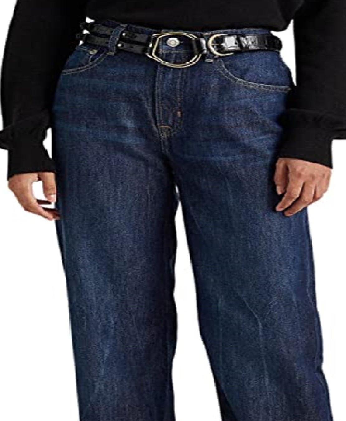 Ralph Lauren Women's High Rise Relaxed Straight Jean Blue Size 6