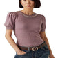 Ralph Lauren Women's Beaded Short Sleeve Sweater Purple Size Large
