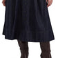 Ralph Lauren Women's Button Front Denim Skirt Blue Size 14