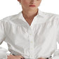 Ralph Lauren Women's Cotton Blouson Sleeve Broadcloth Shirt White Size X-Large