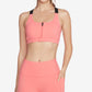 Skechers Women's Goflex Zip Front Sports Bra Orange Size Large