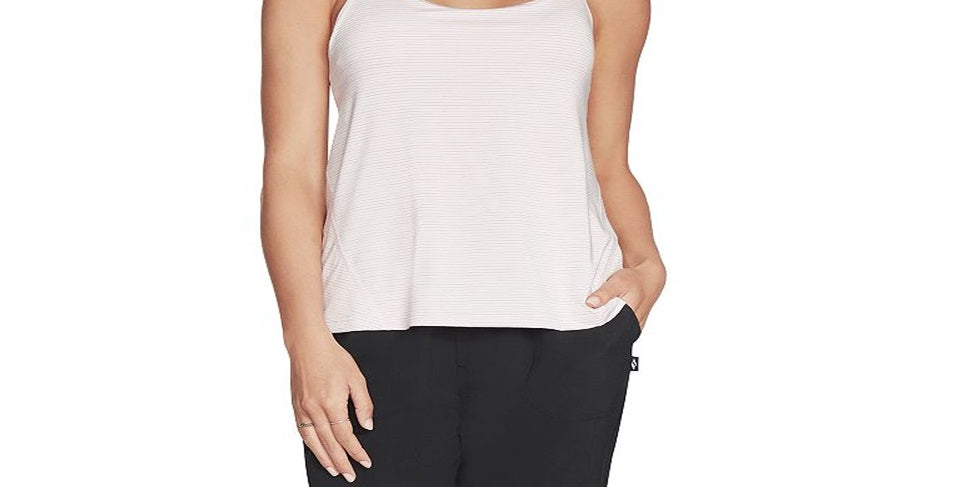 Skechers Women's Gowalk Wear Motion Stripe Shelf Bra Tank Brown Size X-Large