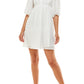 Wayf Ripton Puff Sleeve Babydoll Dress In Ivory Size X-Small