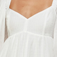 Wayf Ripton Puff Sleeve Babydoll Dress In Ivory Size X-Small