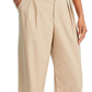 Wayf Pinstripe Pleated Trousers White
