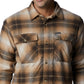 Columbia Men's Plaid Sherpa Lined Shirt Jacket Brown Size XX-Large