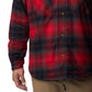 Columbia Men's Plaid Sherpa Lined Shirt Jacket Red Size Medium
