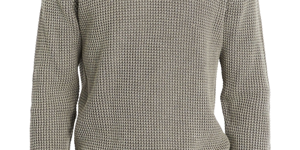 Buffalo David Bitton Men's Washy Crew Neck Sweater Gray Size -M