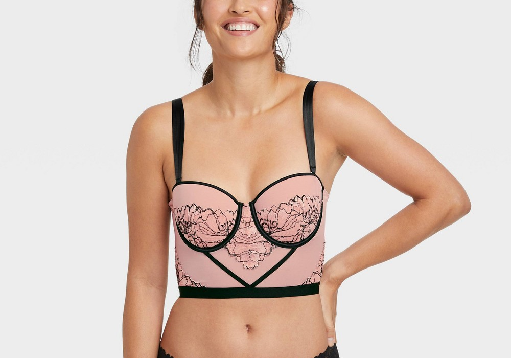 महिला बस्टियर ब्रालेट ऑडेन रोज़ साइज़ XL
