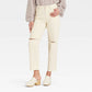 Universal Thread Women's Super-High Rise Vintage Straight Jeans Off-White 16 Long
