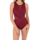 Miraclesuit - Illusionist Palma Mesh High Neck One Piece Swimsuit