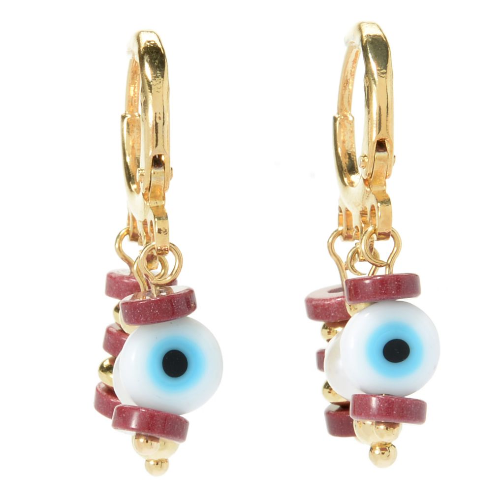 mayamar-gold-plated-evil-eye-beaded-charm-huggie-earrings