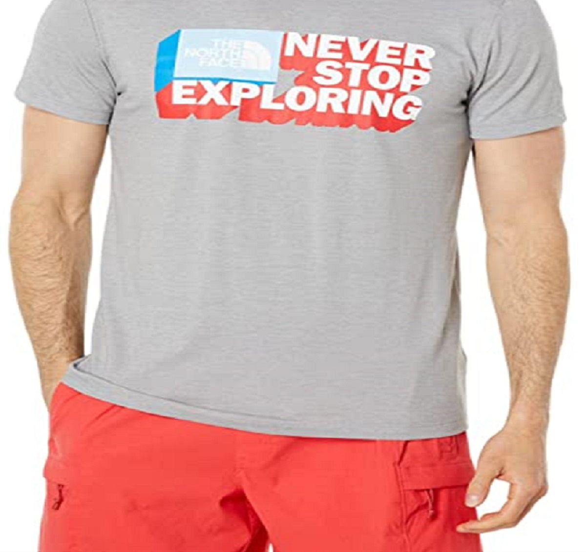 The North Face Men's Americana Tri Blend Short Sleeve Tee Gray Size XX-Large