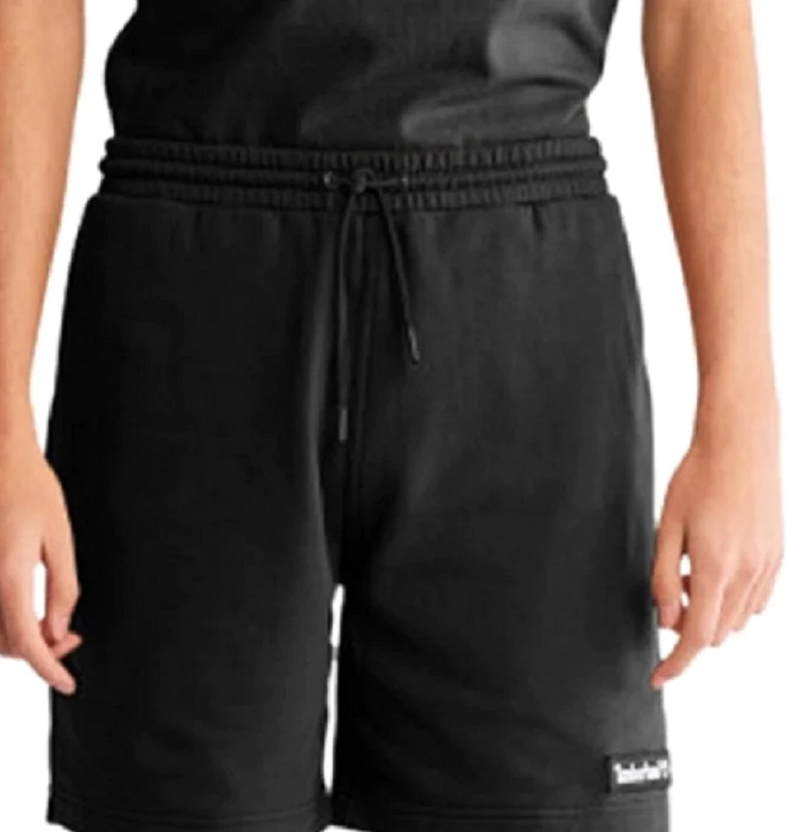टिम्बरलैंड पुरुषों का बुना हुआ बैज स्वेटशॉर्ट काला, आकार: XX-लार्ज