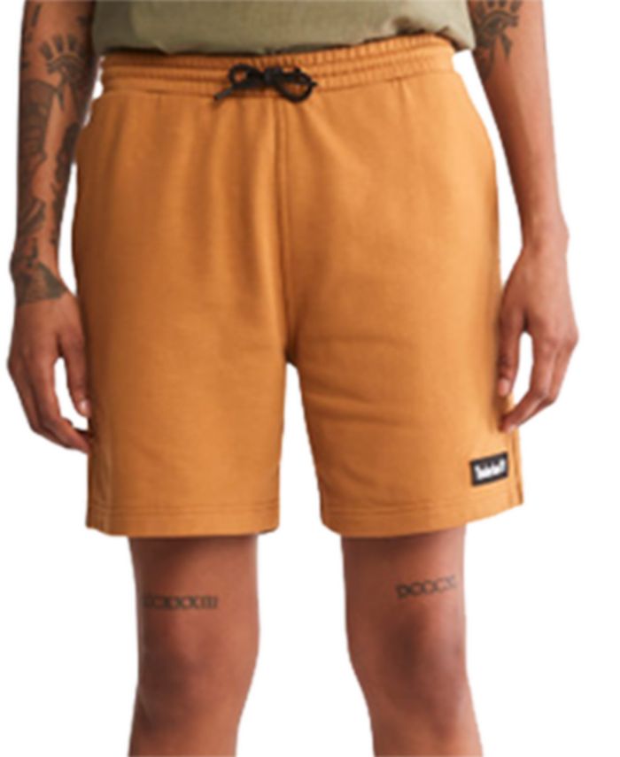 Timberland Men's Woven Badge Sweatshort Orange Size Large