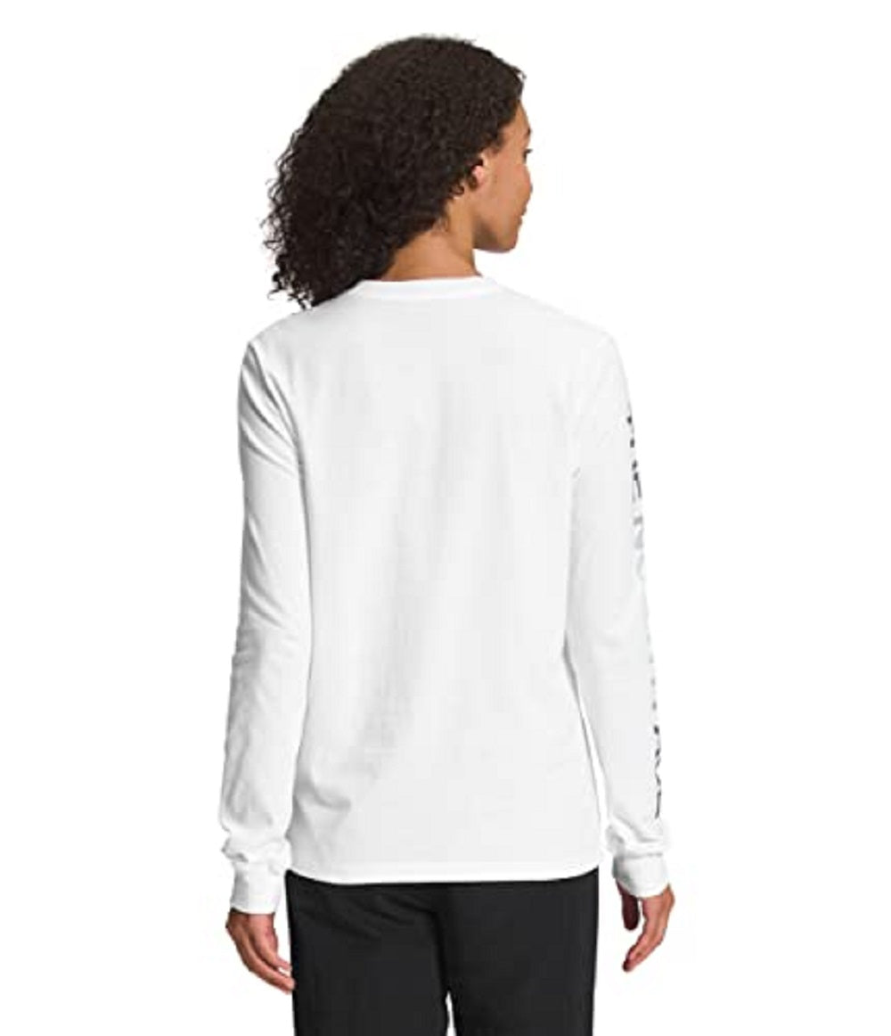 The North Face Women's Long Sleeve Hit Graphic Tee White Size X-Small