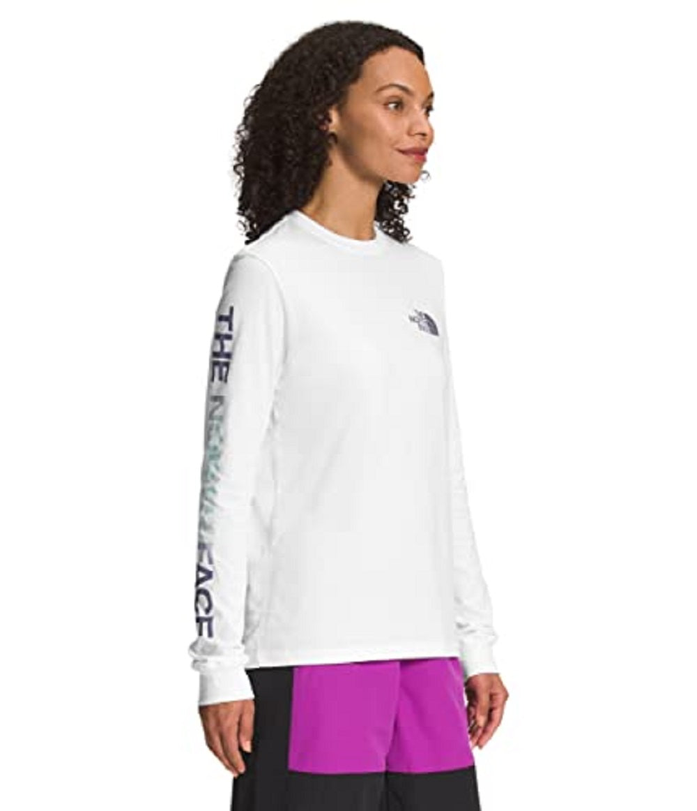 The North Face Women's Long Sleeve Hit Graphic Tee White Size X-Small