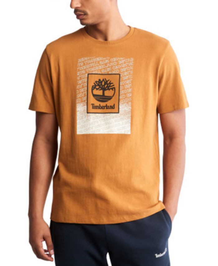 Timberland Men's Outdoor Archive Short Sleeve Graphic T-Shirt Yellow Size X-Large